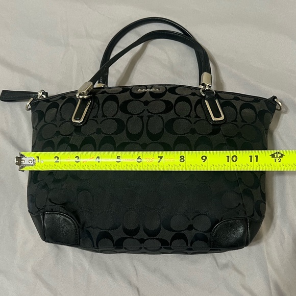 Coach mini shoulder bag purse Black Signature - Picture 15 of 16